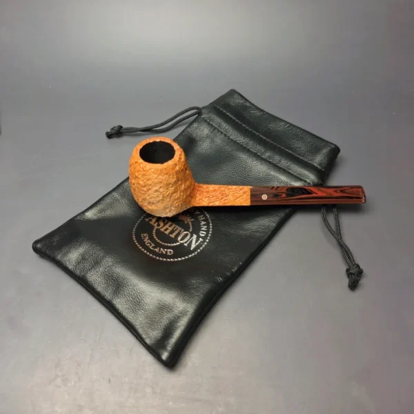 Ashton Old Church XX Sandblasted Diamond Shank Brandy Handmade Briar Pipe, New - Image 12