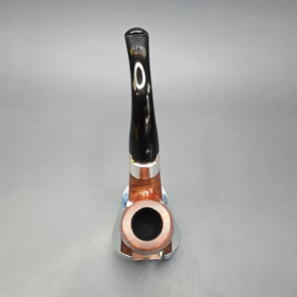 Peterson 1987 Mark Twain Smooth Bent Billiard w/ Silver Estate Briar Pipe, Irish Estates - Image 8