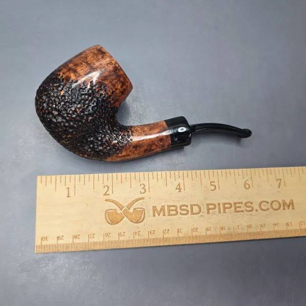 Nording Giant Classic C Partially Rusticated Bent Billiard Estate Briar Pipe, Unsmoked - Image 11