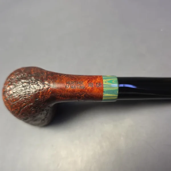 Bruno Nuttens Heritage H3 Partially Sandblasted Billiard w/ Cumberland Briar Pipe, New - Image 8