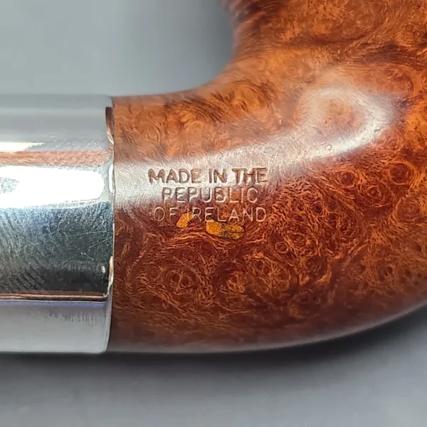 Peterson 1987 Mark Twain Smooth Bent Billiard w/ Silver Estate Briar Pipe, Irish Estates - Image 11