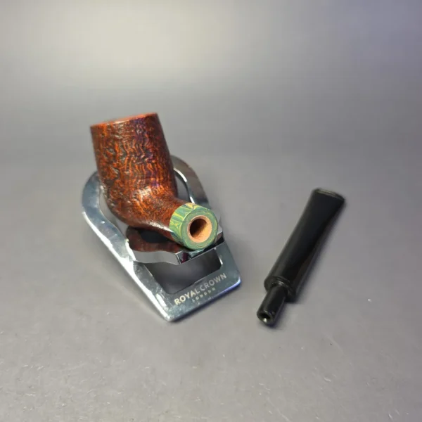 Bruno Nuttens Heritage H3 Partially Sandblasted Billiard w/ Cumberland Briar Pipe, New - Image 11