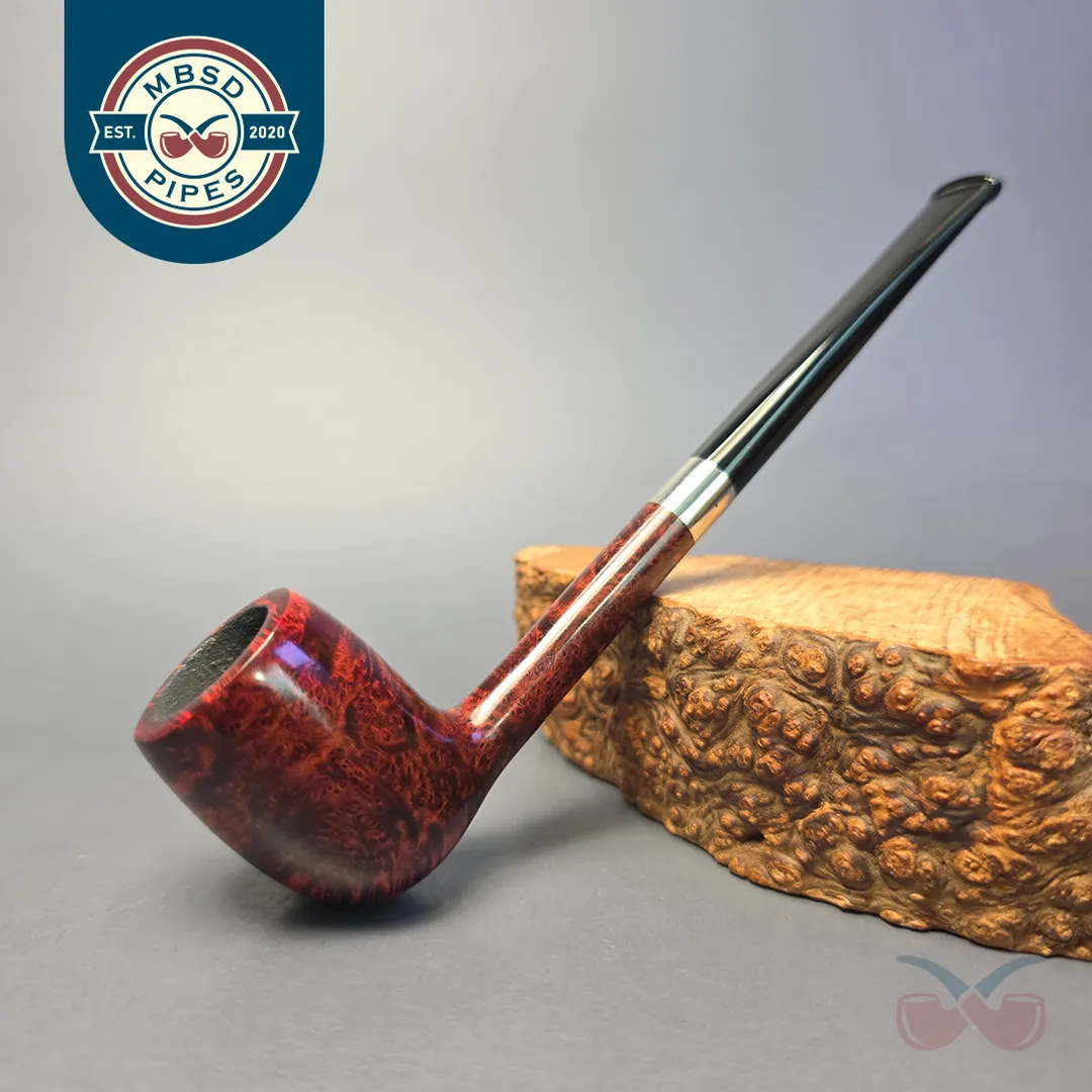 Bruno Nuttens Mini Bing B3 Smooth Billiard w/ Aluminum Briar Pipe, New