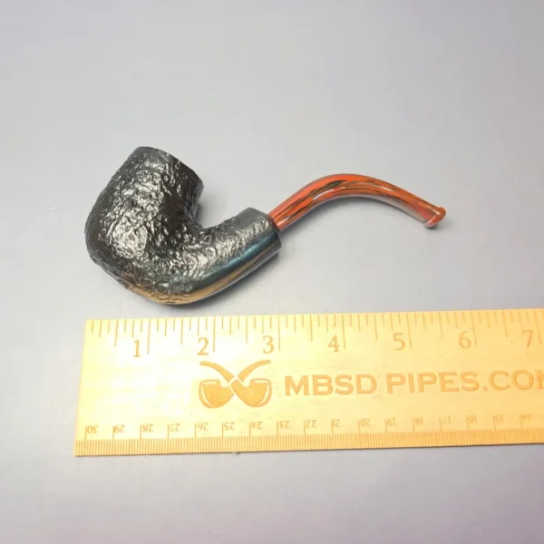Peterson Ragaire X220 Sandblasted Bent Billiard Estate Briar Pipe, Unsmoked - Image 9