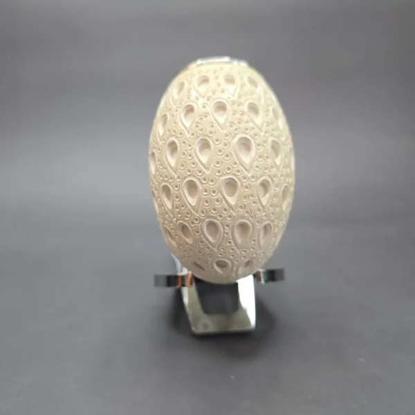 MBSD Meerschaum Nickel Mounted Lattice Egg Reverse Calabash Block Meerschaum Pipe, New - Image 4