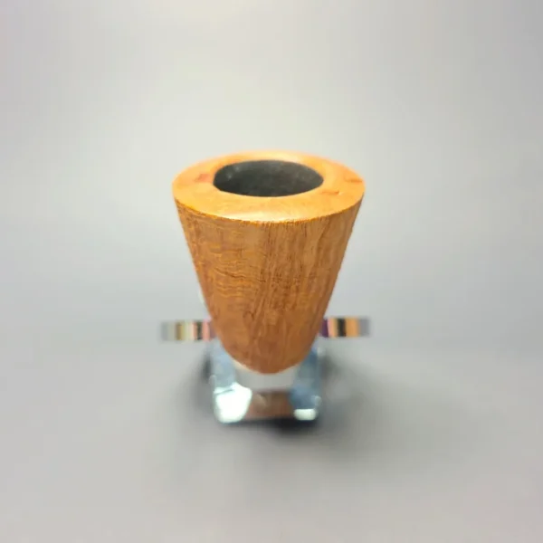 Emiliano Partially Sandblasted Dublin w/ Black Bamboo & Jupati Handmade Briar Pipe, New - Image 3