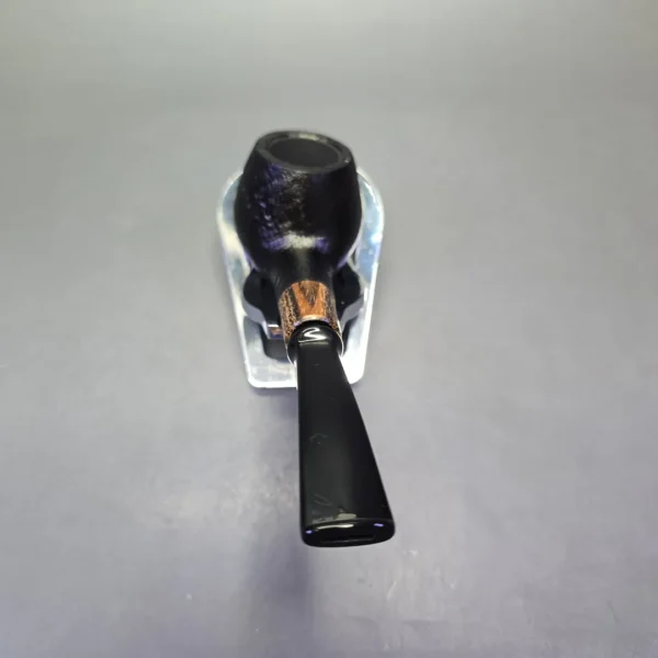 MBSD Briars by Piero Vitale Black Sandblasted Author w/ Zebrawood, Briar Pipe, New - Image 5
