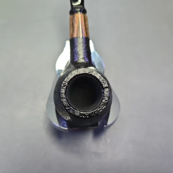 MBSD Briars by Piero Vitale Black Sandblasted Author w/ Zebrawood, Briar Pipe, New - Image 6