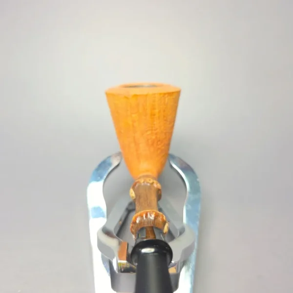 Emiliano Partially Sandblasted Dublin w/ Black Bamboo & Jupati Handmade Briar Pipe, New - Image 6