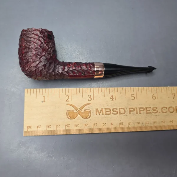 Peterson 2025 Christmas Pipe 106 Rusticated Billiard Estate Briar Pipe, Unsmoked - Image 11