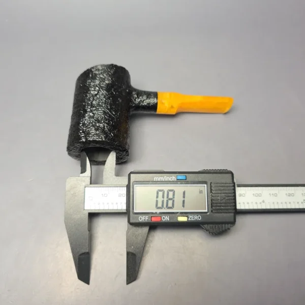 Moonshine MS06 Black Sandblasted Stoker w/ Yellow Stem Briar Pipe, New - Image 10