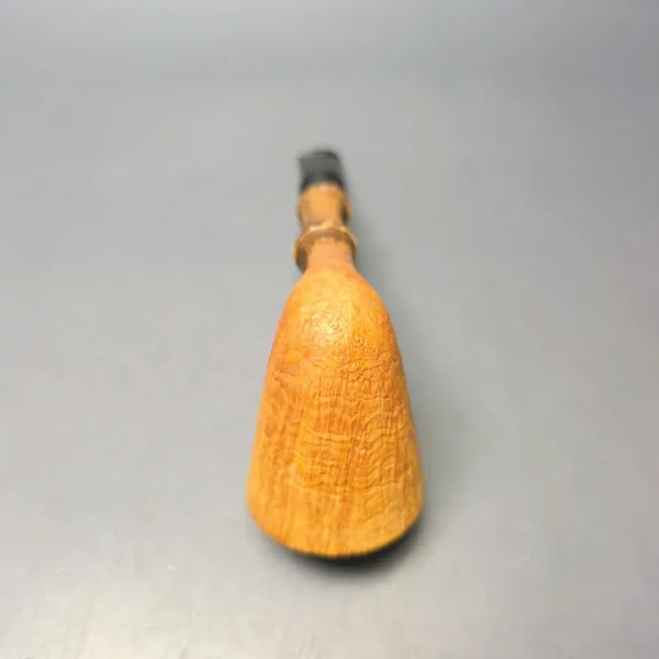 Emiliano Partially Sandblasted Dublin w/ Black Bamboo & Jupati Handmade Briar Pipe, New - Image 9