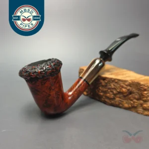 Butz Choquin Maitre Pipier JR Partially Rusticated Calabash w/ Horn Estate Briar Pipe, French Estates