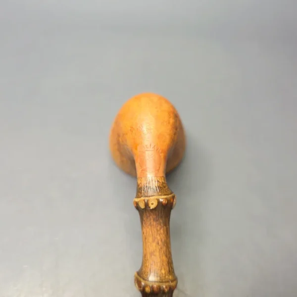 Emiliano Partially Sandblasted Dublin w/ Black Bamboo & Jupati Handmade Briar Pipe, New - Image 10