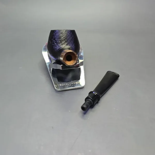 MBSD Briars by Piero Vitale Black Sandblasted Author w/ Zebrawood, Briar Pipe, New - Image 13
