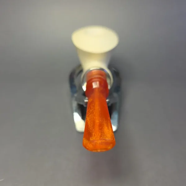 MBSD Meerschaum Masters (by Cemik) Silver Mounted Squat Dublin Reverse Calabash Block Meerschaum Pipe, New - Image 6