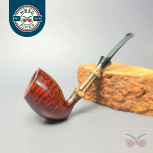 Emiliano Smooth Elf w/ Black Bamboo Handmade Briar Pipe, New