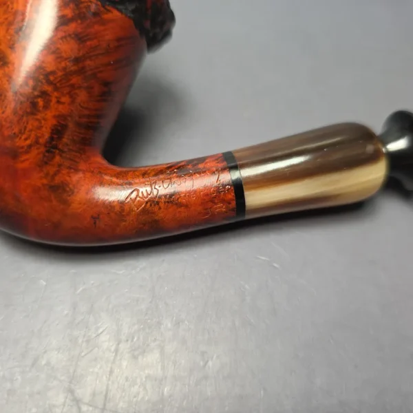 Butz Choquin Maitre Pipier JR Partially Rusticated Calabash w/ Horn Estate Briar Pipe, French Estates - Image 7
