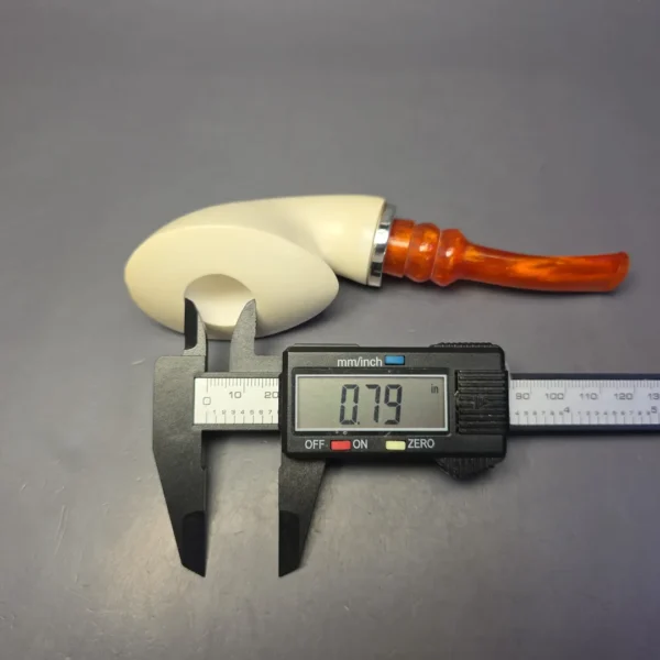 MBSD Meerschaum Masters (by Cemik) Silver Mounted Squat Dublin Reverse Calabash Block Meerschaum Pipe, New - Image 10