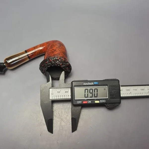 Butz Choquin Maitre Pipier JR Partially Rusticated Calabash w/ Horn Estate Briar Pipe, French Estates - Image 10