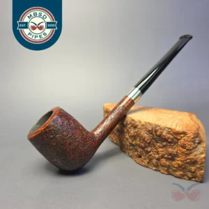 Bruno Nuttens Bing B1 Partially Sandblasted Billiard w/ Aluminum Briar Pipe, New