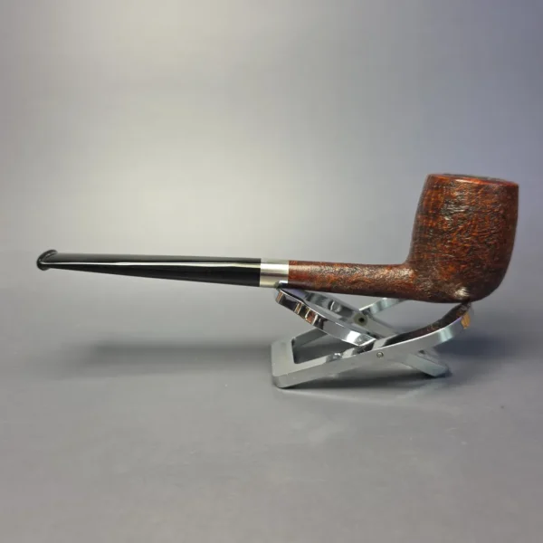 Bruno Nuttens Bing B1 Partially Sandblasted Billiard w/ Aluminum Briar Pipe, New - Image 4