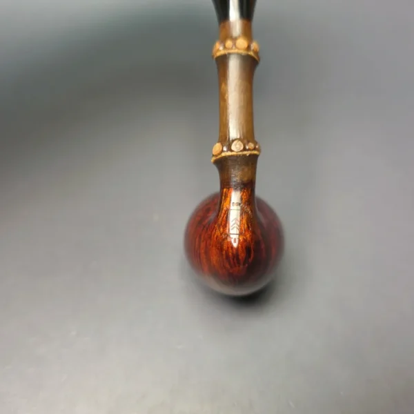 Emiliano Smooth Elf w/ Black Bamboo Handmade Briar Pipe, New - Image 9