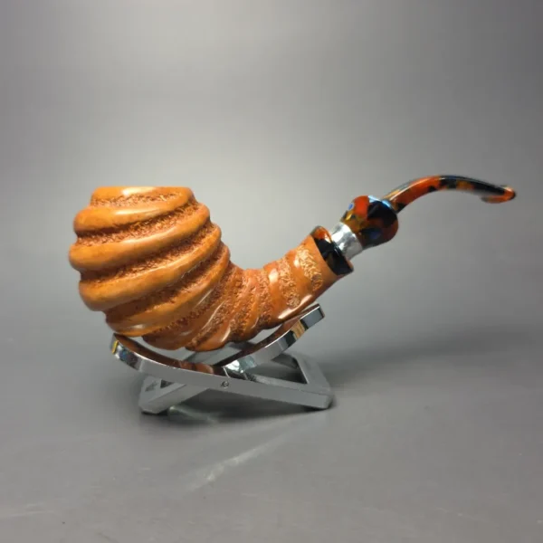 Ardor Spirale Fantasy Spiral Egg w/ Silver Estate Briar Pipe, Unsmoked - Image 3