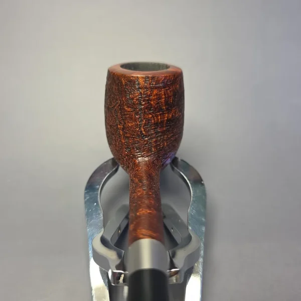 Bruno Nuttens Bing B1 Partially Sandblasted Billiard w/ Aluminum Briar Pipe, New - Image 6