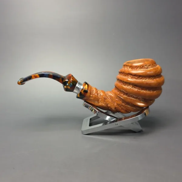 Ardor Spirale Fantasy Spiral Egg w/ Silver Estate Briar Pipe, Unsmoked - Image 5