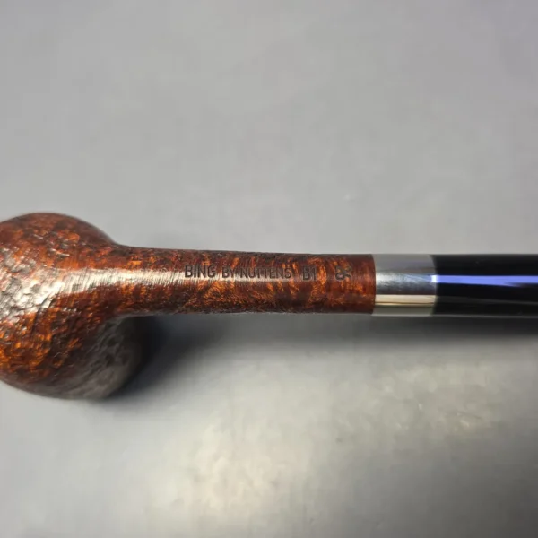 Bruno Nuttens Bing B1 Partially Sandblasted Billiard w/ Aluminum Briar Pipe, New - Image 8