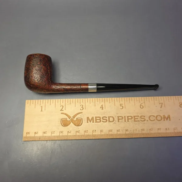 Bruno Nuttens Bing B1 Partially Sandblasted Billiard w/ Aluminum Briar Pipe, New - Image 9