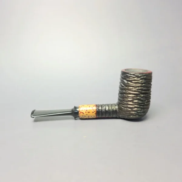 Emiliano Partially Rusticated Nosewarmer w/ Jupati Handmade Briar Pipe, New - Image 4