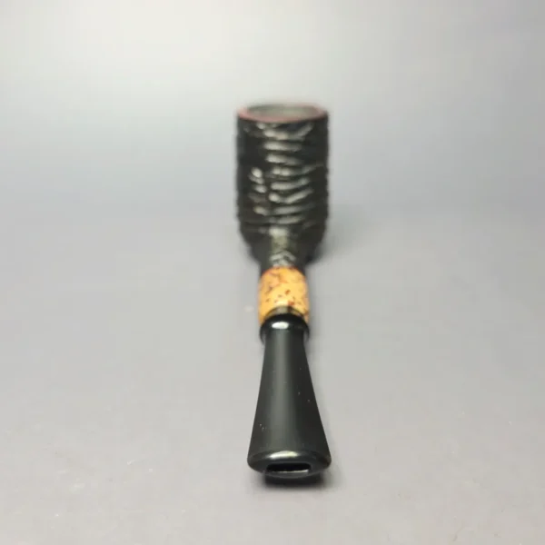 Emiliano Partially Rusticated Nosewarmer w/ Jupati Handmade Briar Pipe, New - Image 5