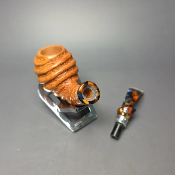 Ardor Spirale Fantasy Spiral Egg w/ Silver Estate Briar Pipe, Unsmoked - Image 12