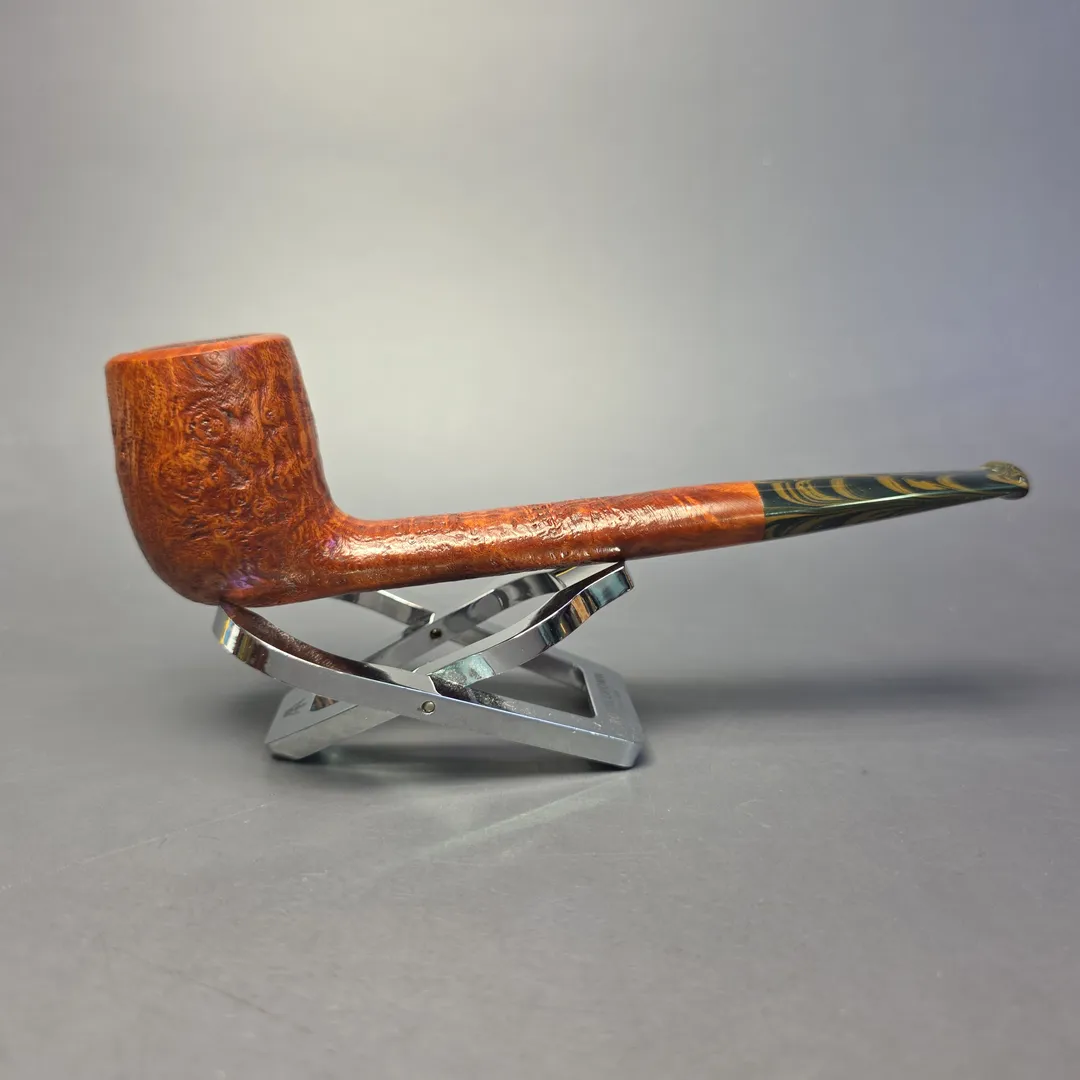 Bruno Nuttens Heritage H1 Partially Sandblasted Canadian w/ Ebonite Briar Pipe, New - Image 2