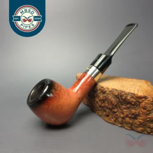 Barling Fumed Apple w/ Silver African Block Meerschaum Estate Pipe, English Estates