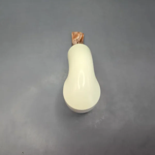 MBSD Meerschaum Silver Smooth Stack Reverse Calabash Block Meerschaum Pipe, New - Image 9