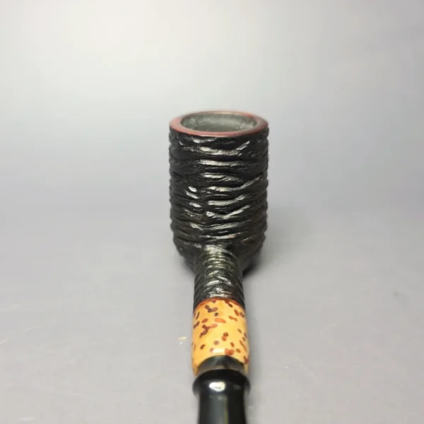 Emiliano Partially Rusticated Nosewarmer w/ Jupati Handmade Briar Pipe, New - Image 7