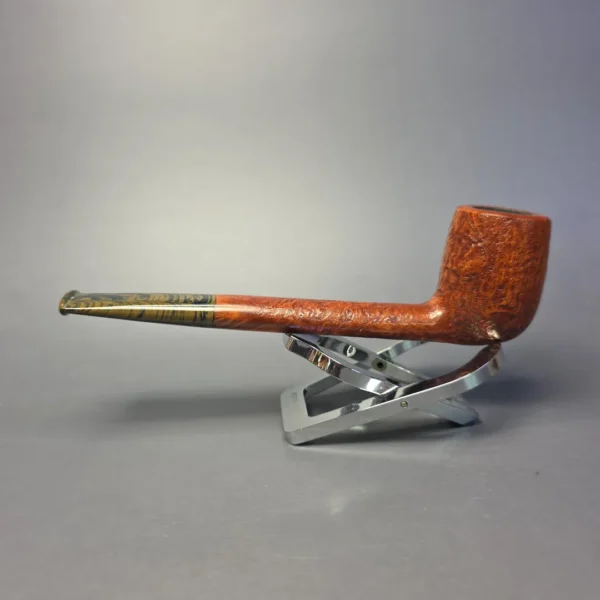 Bruno Nuttens Heritage H1 Partially Sandblasted Canadian w/ Ebonite Briar Pipe, New - Image 4