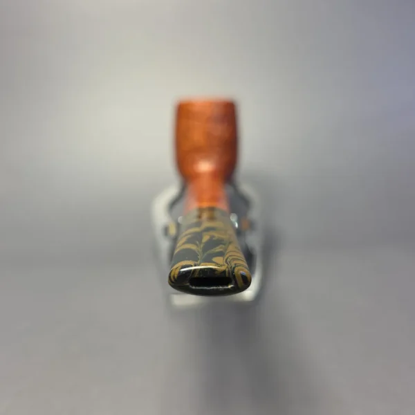 Bruno Nuttens Heritage H1 Partially Sandblasted Canadian w/ Ebonite Briar Pipe, New - Image 5