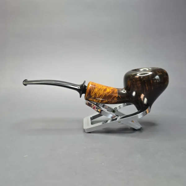 Sebastian Heck Smooth Fig w/ Masur Birch Handmade Briar Pipe, New - Image 4