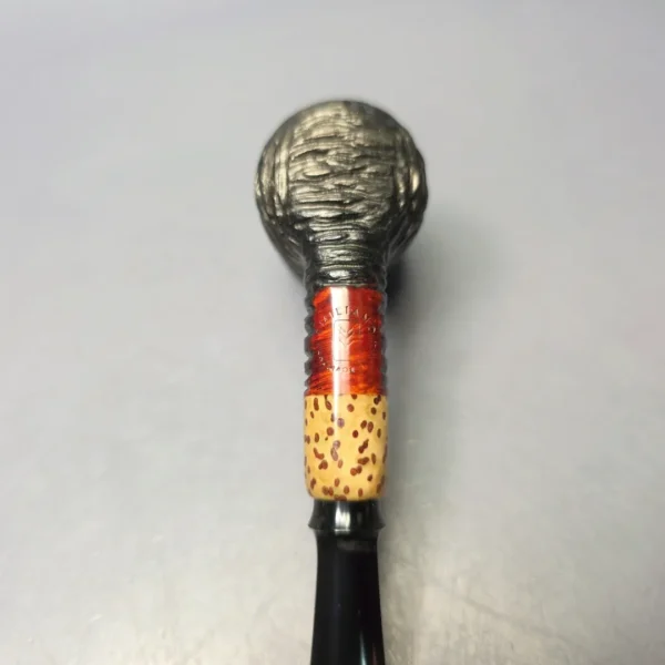 Emiliano Partially Rusticated Nosewarmer w/ Jupati Handmade Briar Pipe, New - Image 9