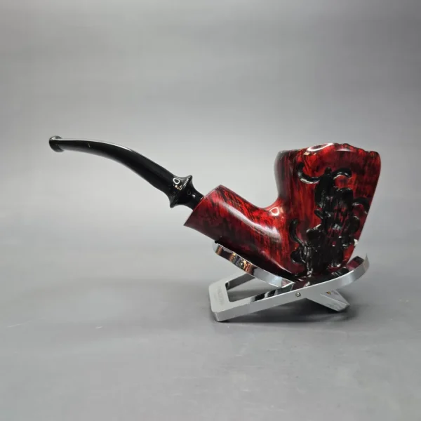 Nording Fantasy Partially Rusticated Freehand Estate Briar Pipe, Unsmoked - Image 4