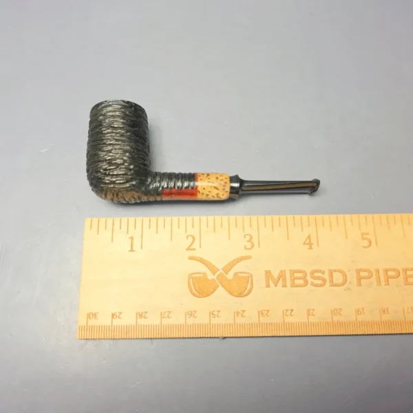 Emiliano Partially Rusticated Nosewarmer w/ Jupati Handmade Briar Pipe, New - Image 10