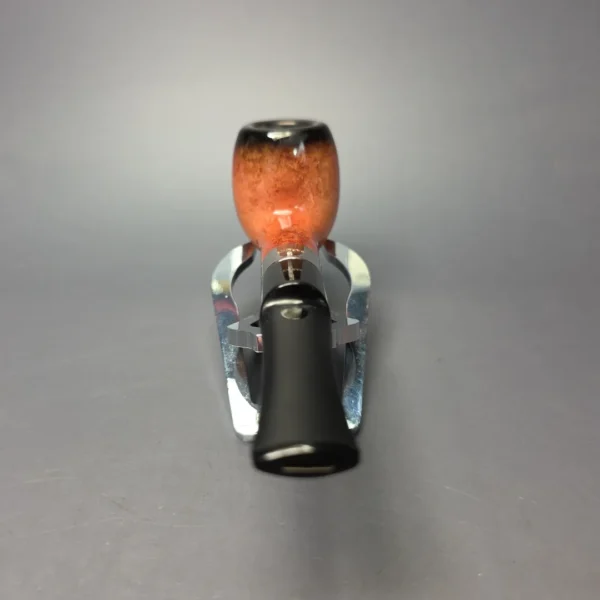 Barling Fumed Apple w/ Silver African Block Meerschaum Estate Pipe, English Estates - Image 6