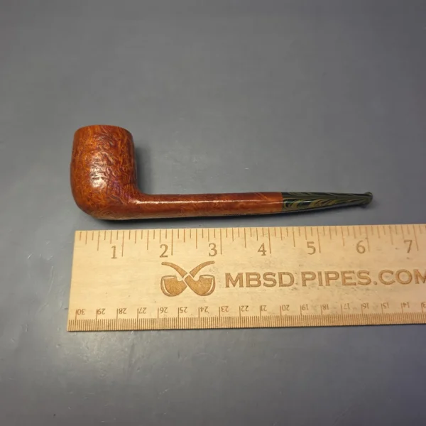 Bruno Nuttens Heritage H1 Partially Sandblasted Canadian w/ Ebonite Briar Pipe, New - Image 9