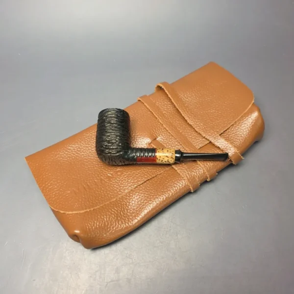 Emiliano Partially Rusticated Nosewarmer w/ Jupati Handmade Briar Pipe, New - Image 13