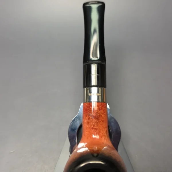 Barling Fumed Apple w/ Silver African Block Meerschaum Estate Pipe, English Estates - Image 9
