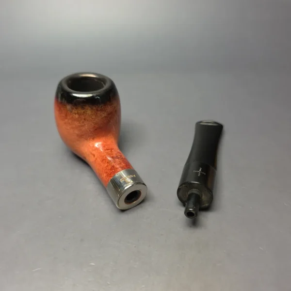 Barling Fumed Apple w/ Silver African Block Meerschaum Estate Pipe, English Estates - Image 13